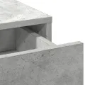 Ensemble de coiffeuse 3 pièces avec LED en bois d'ingénierie gris béton