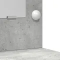 Ensemble de coiffeuse 3 pièces avec LED en bois d'ingénierie gris béton