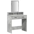 Table de maquillage  avec tiroirs Gris béton 79x41x140 cm