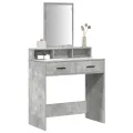 Table de maquillage  avec tiroirs Gris béton 79x41x140 cm