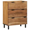 Buffets en bois massif d'acacia 3 pièces, 60x33x75 cm