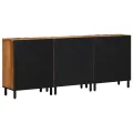 Buffets en bois massif d'acacia 3 pièces, 60x33x75 cm