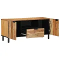 Meuble TV  105x33,5x46 cm en bois massif d'acacia