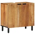 Ensemble de meubles de salle de bain 3 pièces en bois d'acacia naturel