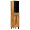 Ensemble de meubles de salle de bain 3 pièces en bois d'acacia naturel