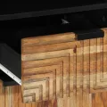 Ensemble de meubles de salle de bain 3 pièces en bois d'acacia naturel