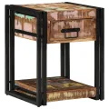 Tables de chevet 2 pcs 40x40x50 cm Bois récupéré