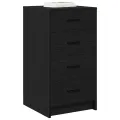 Buffet Chêne Noir 40x41x75 cm Bois d'ingénierie