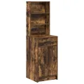 Highboard en chêne fumé, 40x41x135 cm, en bois d'ingénierie