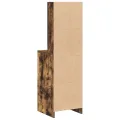 Highboard en chêne fumé, 40x41x135 cm, en bois d'ingénierie