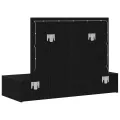 Table de maquillage murale avec lumières LED en chêne noir