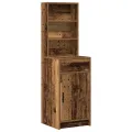 Ensemble de coiffeuse 3 pièces  en bois vieilli
