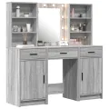 Ensemble de meuble de coiffeuse 3 pièces  - Bois d'ingénierie gris Sonoma