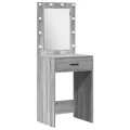 Ensemble de meuble de coiffeuse 3 pièces  - Bois d'ingénierie gris Sonoma