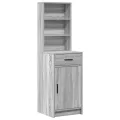 Ensemble de meuble de coiffeuse 3 pièces  - Bois d'ingénierie gris Sonoma