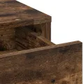Ensemble de coiffeuse 2 pièces avec LED en chêne fumé en bois d'ingénierie