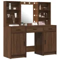 Ensemble de coiffeuse 3 pièces en bois vieux et en bois d'ingénierie