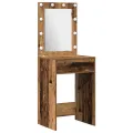 Ensemble de coiffeuse 3 pièces en bois vieux et en bois d'ingénierie