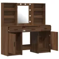 Ensemble de coiffeuse 3 pièces en bois vieux et en bois d'ingénierie