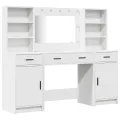 Ensemble de coiffeuse 3 pièces  en bois d'ingénierie blanc