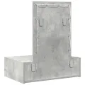 Table de Maquillage Murale avec Lumières LED Gris Béton