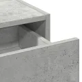 Table de Maquillage Murale avec Lumières LED Gris Béton