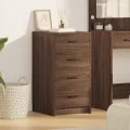 Buffet en chêne brun 40x41x75 cm en bois d'ingénierie