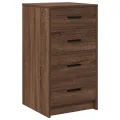 Buffet en chêne brun 40x41x75 cm en bois d'ingénierie