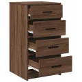 Buffet en chêne brun 40x41x75 cm en bois d'ingénierie