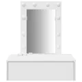 Table de Maquillage Murale avec Lumières LED - Blanc