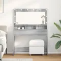 Coiffeuse  avec des lumières LED, gris Sonoma, 100x41x135 cm