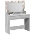 Coiffeuse  avec des lumières LED, gris Sonoma, 100x41x135 cm