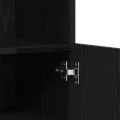 Buffet  avec lumières LED Chêne Noir 60x37x100 cm
