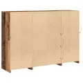Buffet avec lumières LED Bois ancien 142.5x37x100 cm Bois d'ingénierie