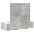 Table de Maquillage Murale avec Lumières LED Gris Béton