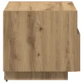 Table de chevet  avec lumières LED Chêne Artisan 40x39x37 cm