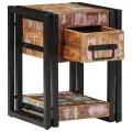 Table de Nuit 40x40x40 cm en Bois Massif Récupéré