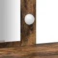 Coiffeuse avec Lumières LED Chêne Fumé 102x33x135 cm