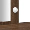 Coiffeuse  avec lumières LED Chêne brun 102x33x135 cm