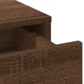 Set de coiffeuse 3 pièces avec LED en chêne noir en bois stratifié