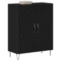 Buffet  Noir Chêne 69,5x34x90 cm Bois d'ingénierie