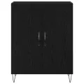 Buffet  Noir Chêne 69,5x34x90 cm Bois d'ingénierie