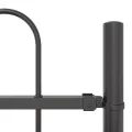 Clôture de jardin  avec sommet en arc gris 8,5x1,2 m en acier