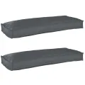 Coussins de palette pour banc 2 pcs Anthracite 100x40x8 cm en tissu Oxford