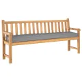 Coussin de palette pour banc Gris 180x40x8 cm en tissu Oxford