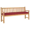 Coussin de palette pour banc Rouge vin 180x40x8 cm Tissu Oxford