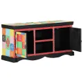 Meuble TV  Multicolore 100x35x50 cm en bois de mangue massif