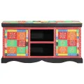 Meuble TV  Multicolore 100x35x50 cm en bois de mangue massif