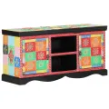 Meuble TV  Multicolore 100x35x50 cm en bois de mangue massif