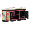 Meuble TV  Multicolore 100x35x50 cm en bois de mangue massif